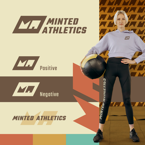 Sportswear logo with the title 'Retro logo for a fitness brand'