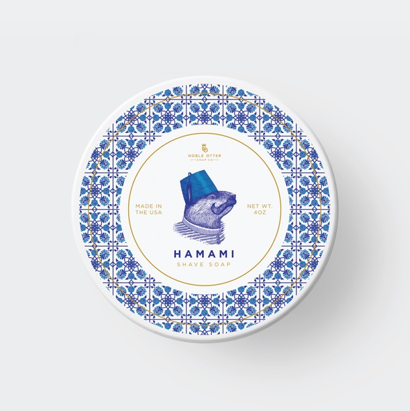 Turkish design with the title 'Hamamı label design'