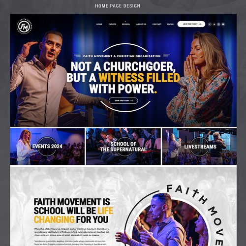 Religion design with the title 'Attractive website for Faith Movement!'