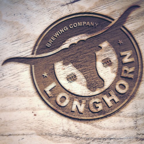 Wood texture design with the title 'Emblem Craft Brewery Logo'