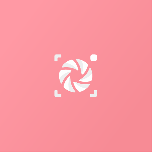 Lens logo with the title 'typography with lens logo'