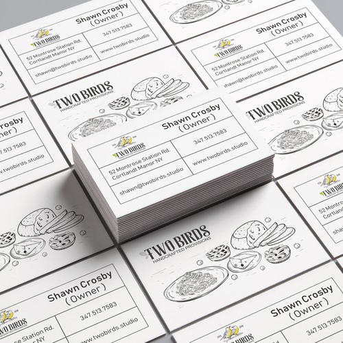 Handcrafted design with the title 'Timeless Artisan Food Business Card'
