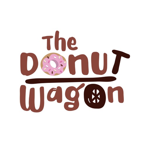 Donut design with the title 'Playful Logo for a Donut Shop'