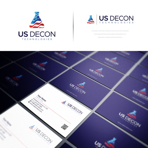 Service brand with the title 'Logo concept for US DECON'