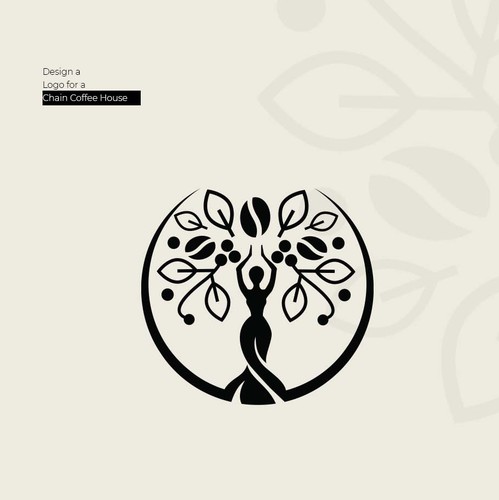 Coffee shop logo with the title 'Logo proposition for a Chain Coffee House'