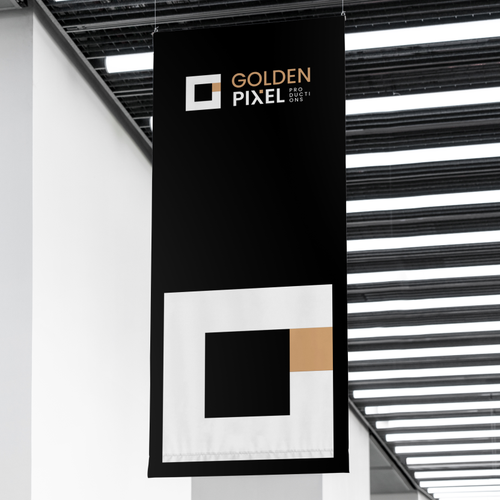 Logo with the title 'GOLDEN PIXEL'