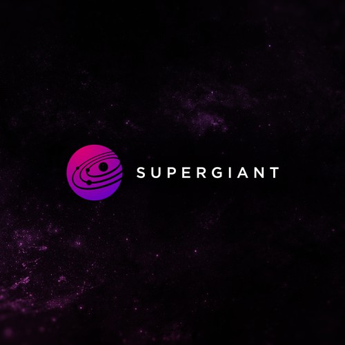 Space design with the title 'Creative logo for Supergiant'