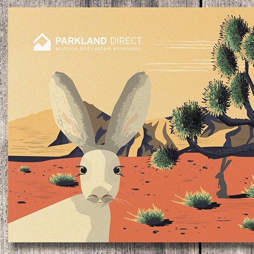 Envelope design with the title 'Parkland Direct Envelope Design'