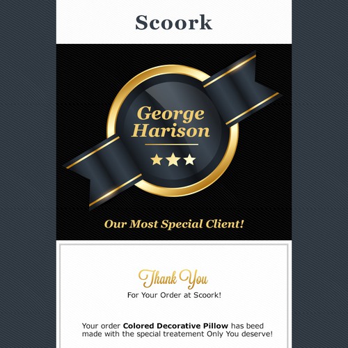 Newsletter design with the title 'Personalized Email that Amaze Customers'