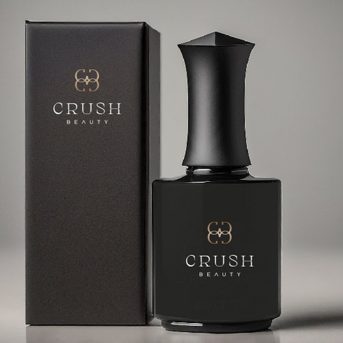 Nail polish design with the title 'Crush Beauty'