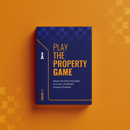 Game book cover with the title 'Book cover design proposal for Play The Property Game'