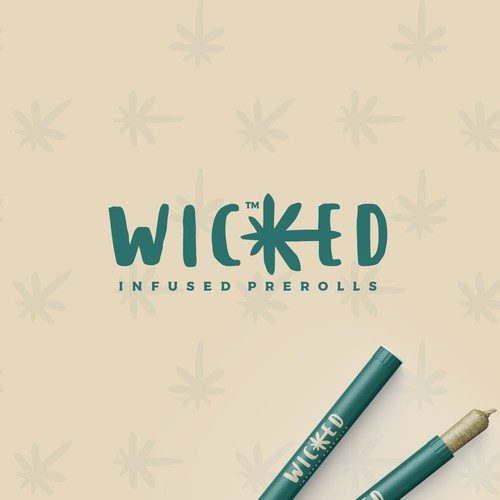 Weed design with the title 'Wicked'