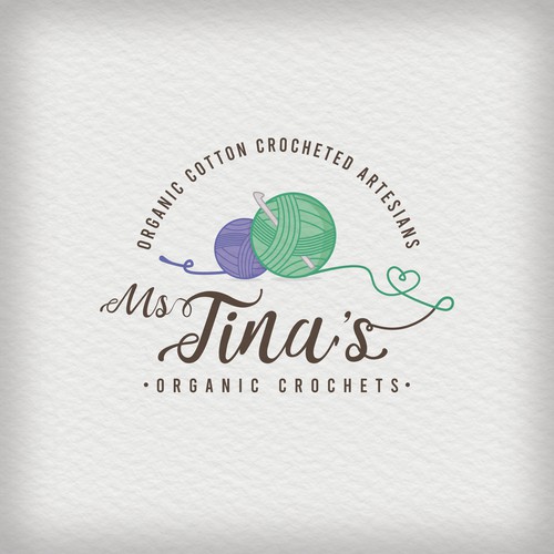 Craft logo with the title 'Ms. Tina's Organic Crochets'