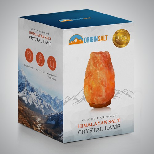 Lamp design with the title 'package and Logo design'