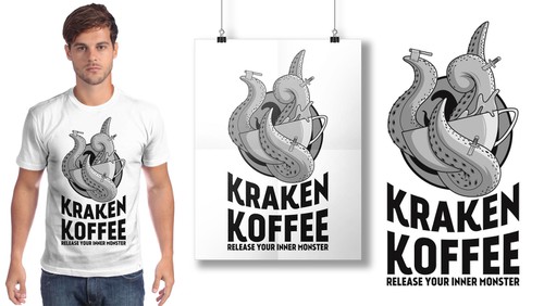 Restaurant t-shirt with the title 'Create a fun fitness tshirt for a smart Coffee product'