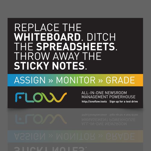 Print ad design with the title 'Print ad for Flow'