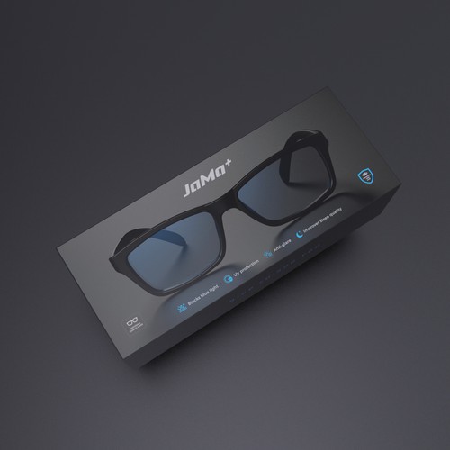 Technology packaging with the title 'Box product packaging design'