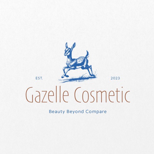 Gazelle logo with the title 'Gazelle Illustration Logo Concept with Classic Style'