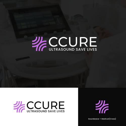 Ultrasound logo with the title 'Unique logo for Ultrasound medical'