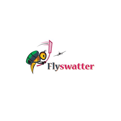 Airline and flight logo with the title 'Logo for "Flyswatter"'