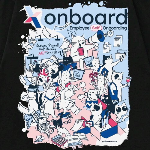 Cat illustration with the title 'First chaos, then calm.'