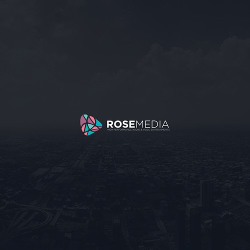 Media design with the title 'Logo for RoseMedia'