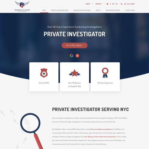 Security website with the title 'Security company'