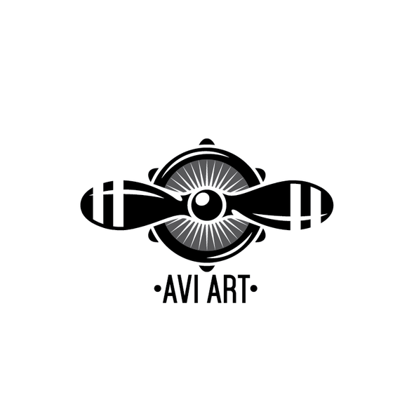 标题为“AviArt”的飞行员标志