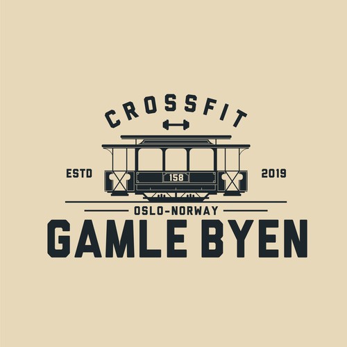 CrossFit logo with the title 'CROSSFIT GAMLEBYEN'