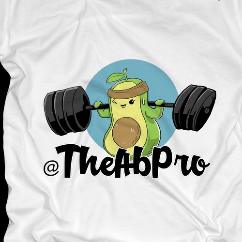 Fitness t-shirt with the title 'Avocado Fitness Shirt Design'