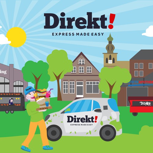 Food artwork with the title 'Website background illustration'