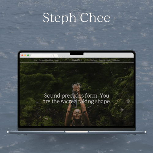 Design with the title 'Steph Chee Website'