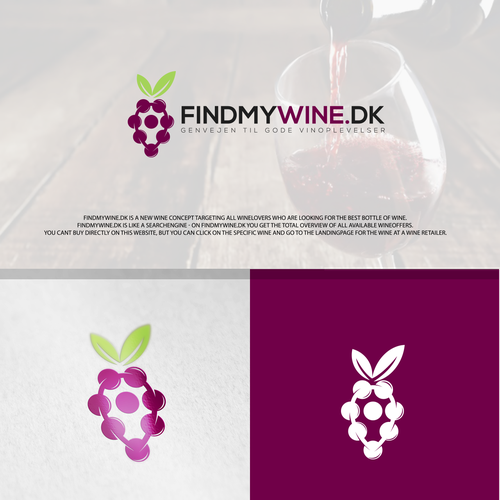 Grape logo with the title 'Logo for wine concept website'