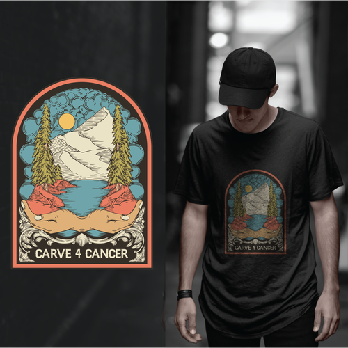 Festival t-shirt with the title 'Carve 4 Cancer T-shirt design'
