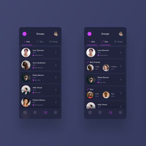 Nightclub design with the title 'App'