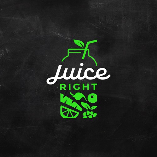 Juice logo with the title 'Organic Logo for Juice Company'