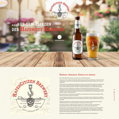 Beer website with the title 'HafenCitizen Brewery'
