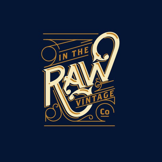 Art Deco logo with the title 'Raw Vintage Logo'