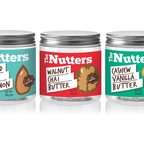 Simple label with the title 'The Nutters label design'