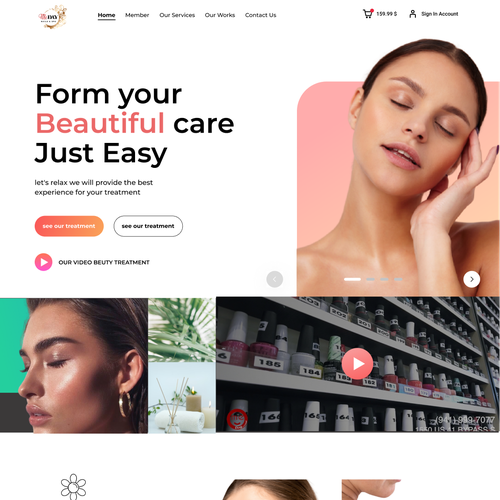 Beauty website with the title ' PASSION Designers! '