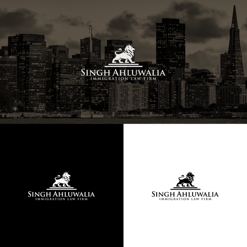 Lion brand with the title 'Singh Ahluwalia Immigration Law Firm'