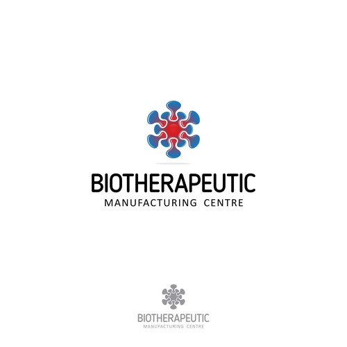 Research logo with the title 'Biotherapeutic Manufacturing Centre'