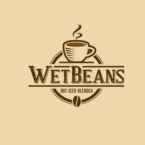 Trailer logo with the title 'Wet Beans Logo Design'