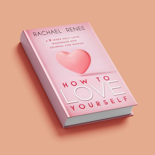 Heart book cover with the title 'Book Love Yourself'