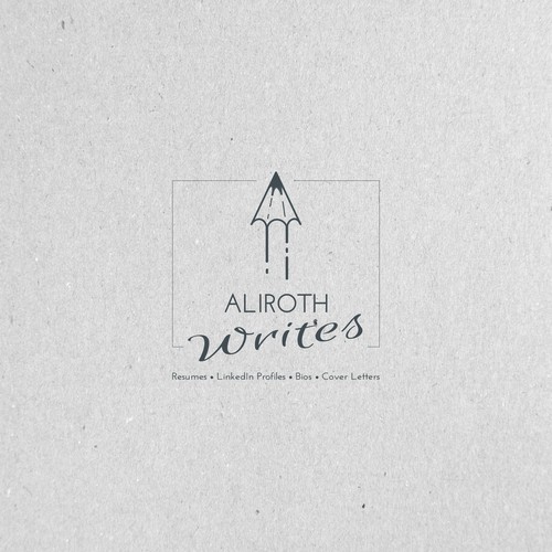 Linear logo with the title 'Minimalist logo for a high-end executive resume writing and career coaching service catering'