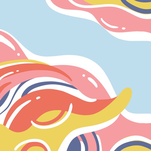 Background artwork with the title 'Virtual Background Concept - Liquid'