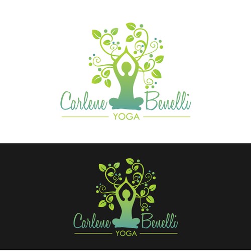 Health and beauty logo with the title 'Carlene Benelli Yoga logo design'