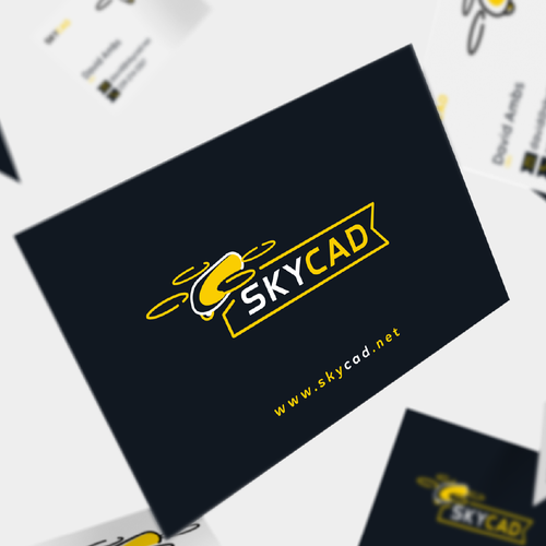 Flying design with the title 'Drone logo'