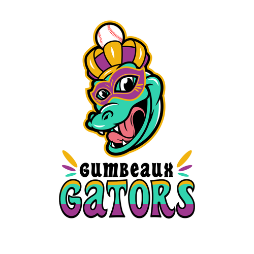 Crocodile logo with the title 'Festival Baseball Gator'
