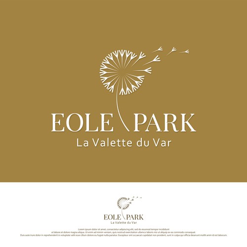 Dandelion design with the title 'Eole Park Logo'